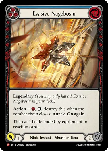 Evasive Nageboshi OMN232 - Omens of the Third Age - Flesh and blood card