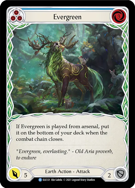Evergreen BLUE ELE121 - Tales of Aria - Flesh and blood card