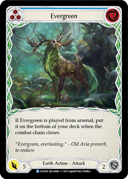 Evergreen BLUE OLD026 - Oldhim - Blitz Deck - Flesh and blood card