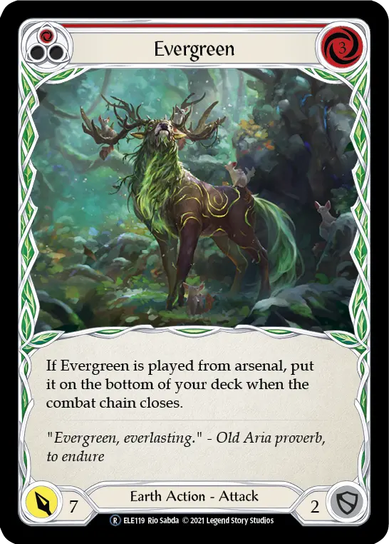 Evergreen RED U-ELE119-RF - Tales of Aria - Unlimited - Flesh and blood card