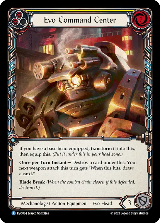 Evo Command Center YELLOW EVO034 - Bright Lights - Flesh and blood card