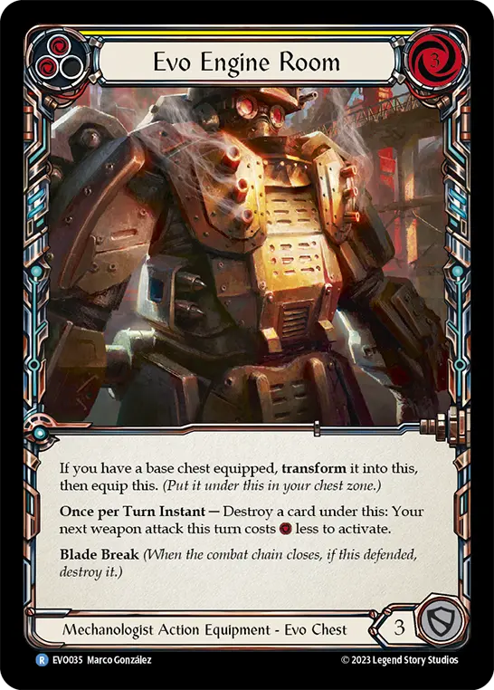 Evo Engine Room YELLOW EVO035 - Bright Lights - Flesh and blood card
