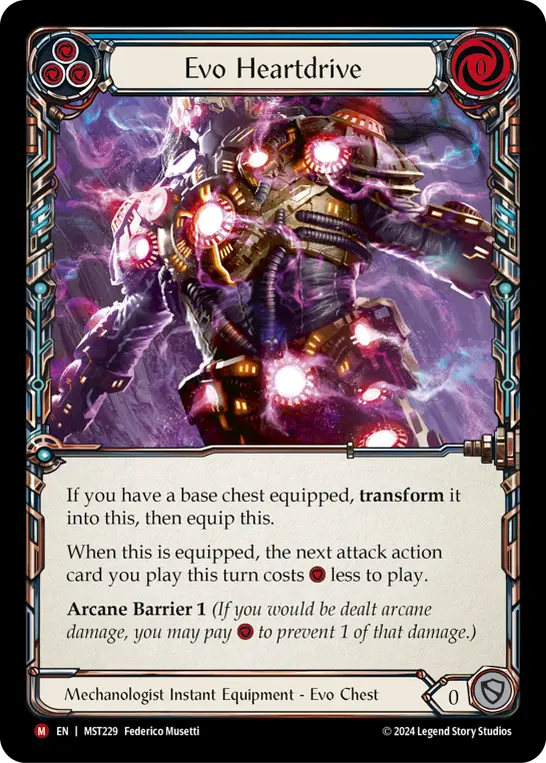 Evo Heartdrive BLUE MST229 - Part the Mistveil - Flesh and blood card