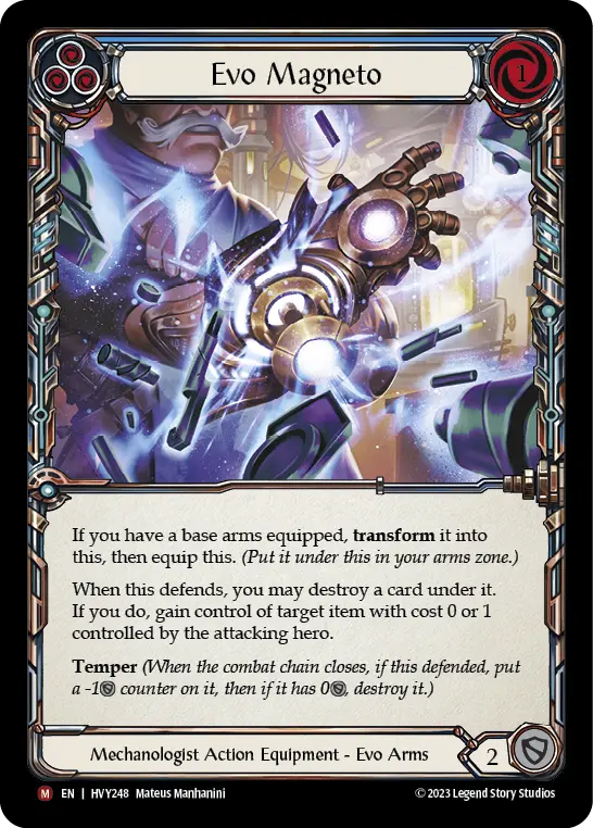 Evo Magneto BLUE HVY248 - Heavy Hitters - Flesh and blood card