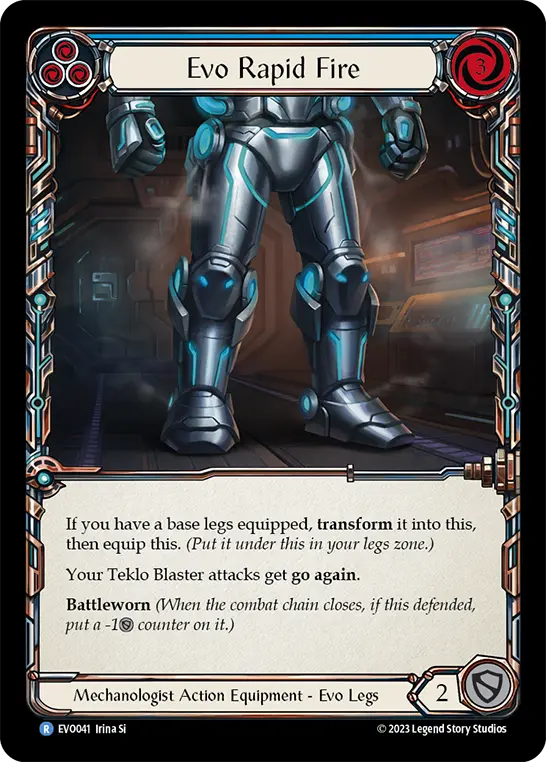 Evo Rapid Fire BLUE EVO041-CF - Bright Lights - Flesh and blood card