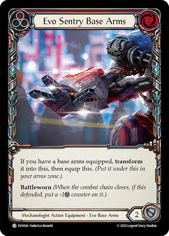 Evo Sentry Base Arms RED EVO044 - Bright Lights - Flesh and blood card