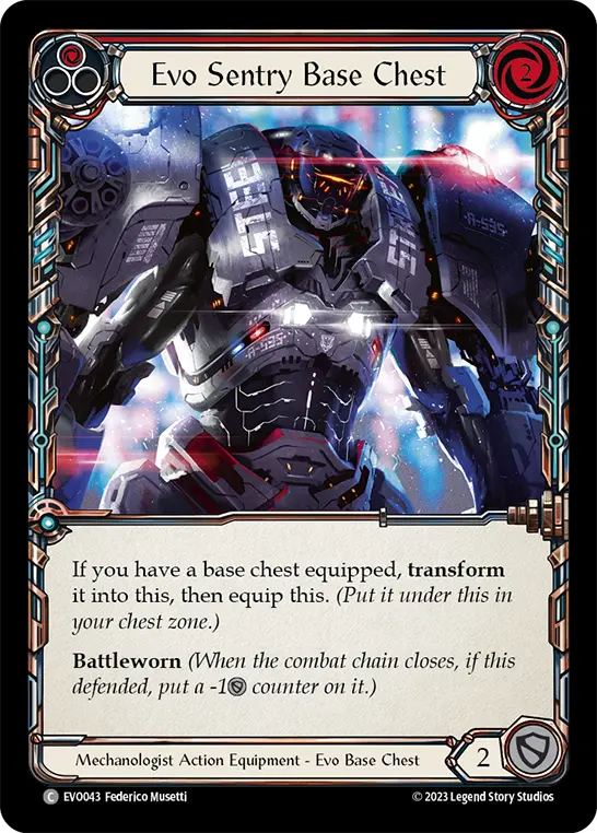 Evo Sentry Base Chest RED EVO043 - Bright Lights - Flesh and blood card