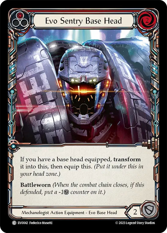 Evo Sentry Base Head RED EVO042 - Bright Lights - Flesh and blood card