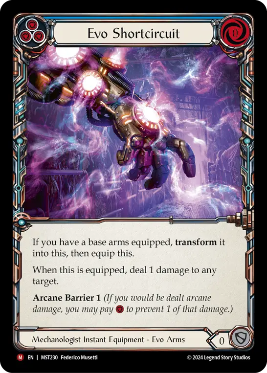Evo Shortcircuit BLUE MST230 - Part the Mistveil - Flesh and blood card