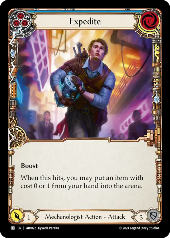 Expedite BLUE AIO022 - Armory Deck - Dash I/O - Flesh and blood card