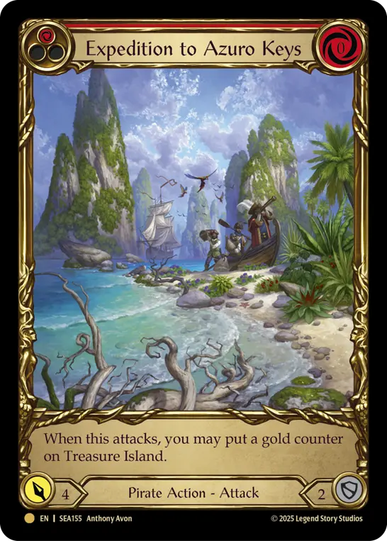 Expedition to Azuro Keys RED SEA155-TP - High Seas - Treasure Pack - Flesh and blood card