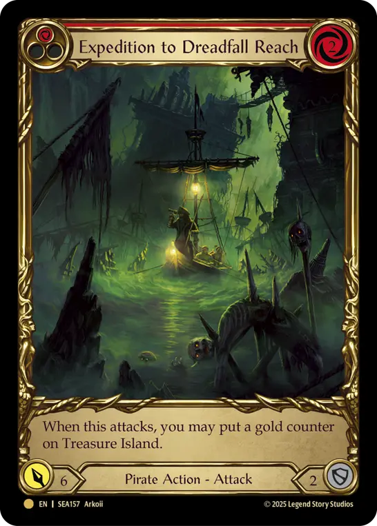 Expedition to Dreadfall Reach RED SEA157-TP - High Seas - Treasure Pack - Flesh and blood card
