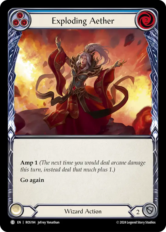 Exploding Aether BLUE ROS194 - Rosetta - Flesh and blood card