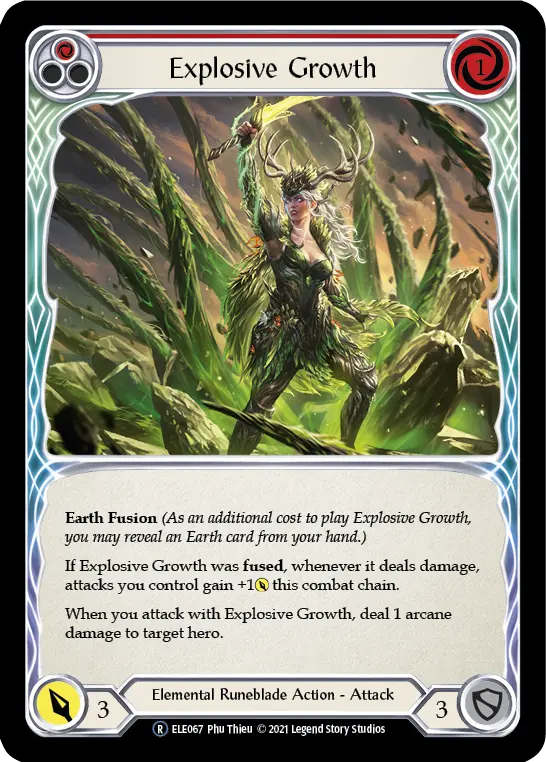 Explosive Growth RED U-ELE067-RF - Tales of Aria - Unlimited - Flesh and blood card