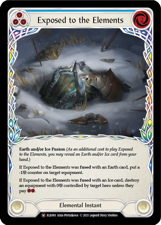 Exposed to the Elements BLUE U-ELE093-RF - Tales of Aria - Unlimited - Flesh and blood card