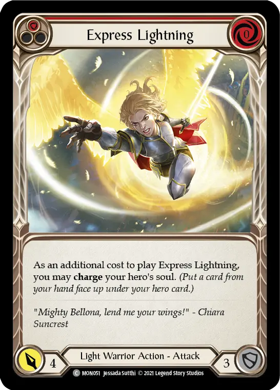Express Lightning RED MON051 - Monarch - Flesh and blood card