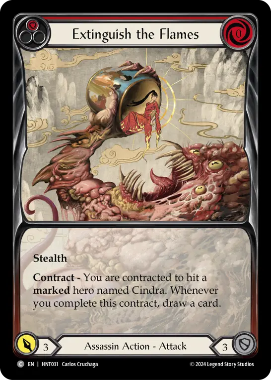 Extinguish the Flames RED HNT031 - The Hunted - Flesh and blood card