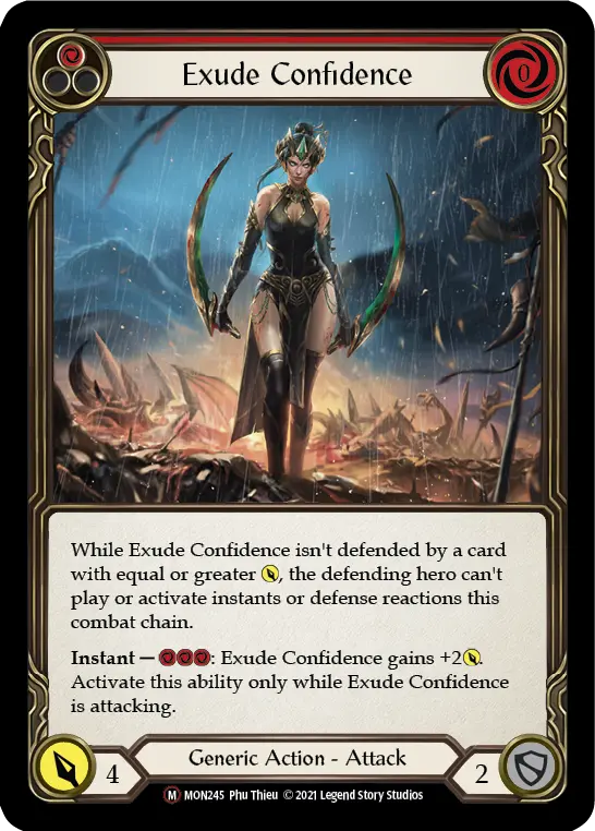 Exude Confidence RED U-MON245 - Monarch - Unlimited - Flesh and blood card
