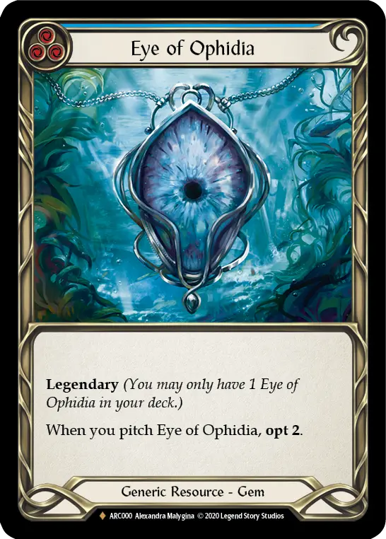 Eye of Ophidia BLUE U-ARC000-RF - Arcane Rising - Unlimited - Flesh and blood card