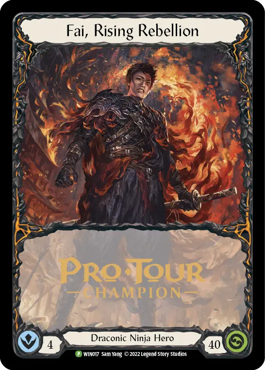 Fai, Rising Rebellion WIN017-CF - Pro Tour Champion Cards - Flesh and blood card