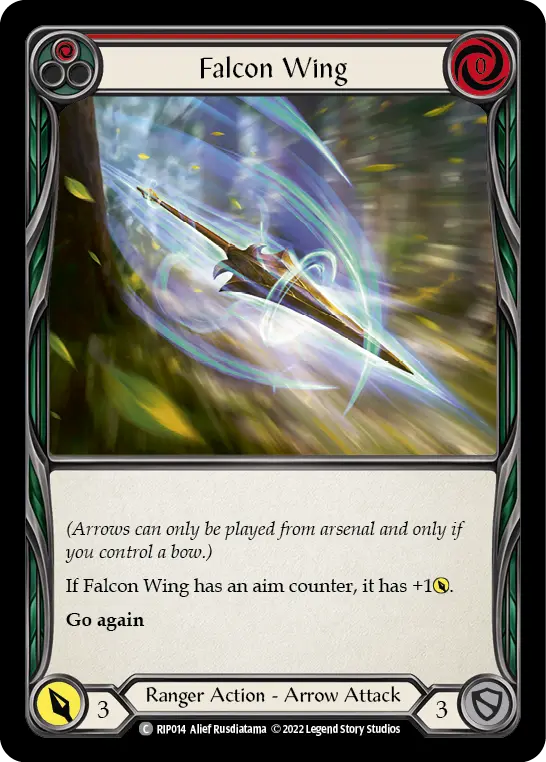 Falcon Wing RED RIP014 - Riptide - Blitz Deck - Flesh and blood card
