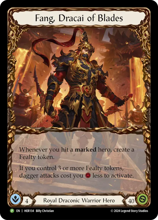 Fang, Dracai of Blades HER134-RF - Road to Nationals - 2025 - Flesh and blood card