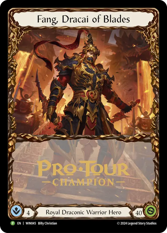 Fang, Dracai of Blades WIN045-CF - Pro Tour Champion Cards - The Hunted - Flesh and blood card