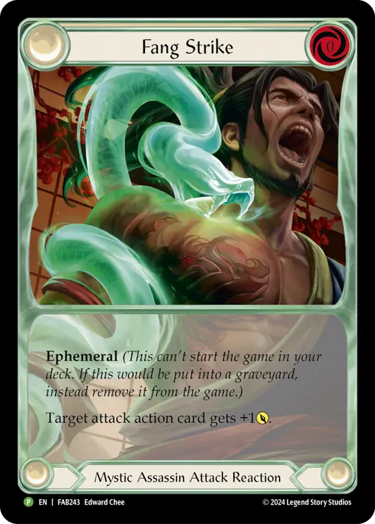 Fang Strike FAB243-CF - Marketing - Starcity Games Part the Mistveil - Flesh and blood card