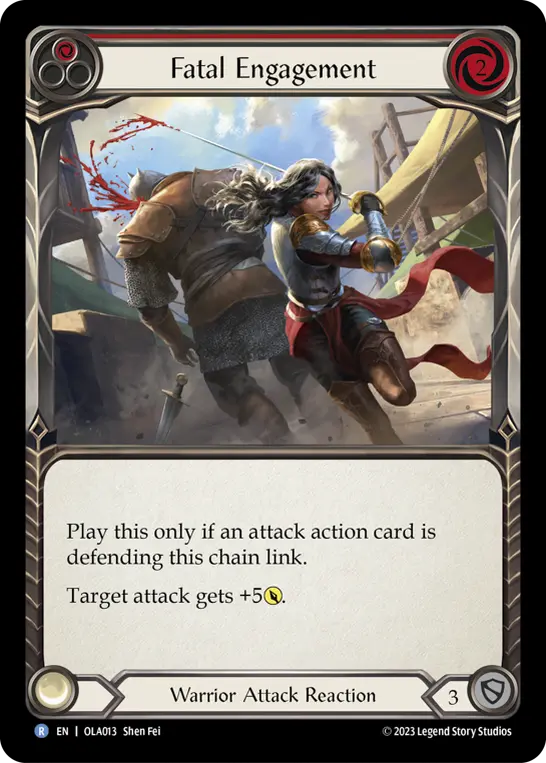 Fatal Engagement RED OLA013 - Olympia - Heavy Hitters Blitz Deck - Flesh and blood card