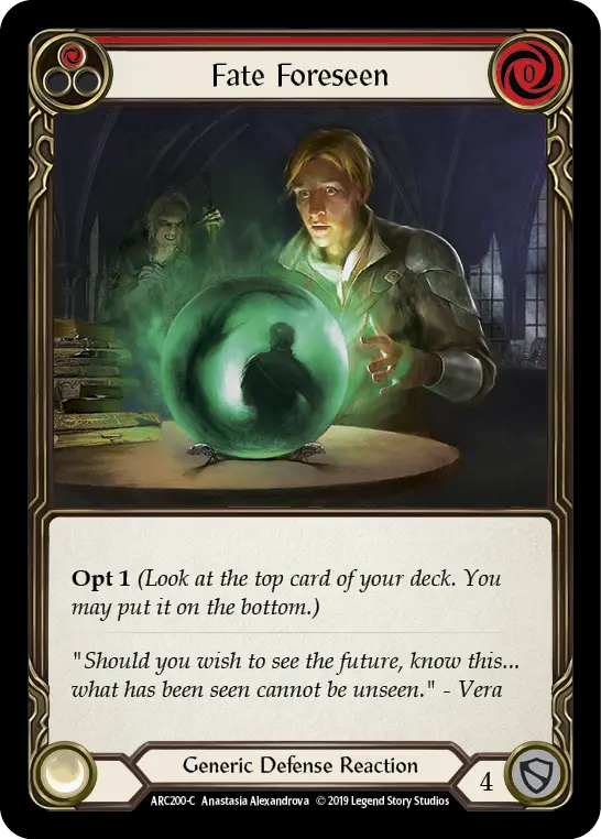 Fate Foreseen RED ARC200 - Arcane Rising - Flesh and blood card