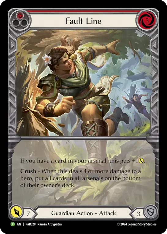 Fault Line RED FAB328-RF - Battle Hardened - Mastery Pack Guardian - Flesh and blood card