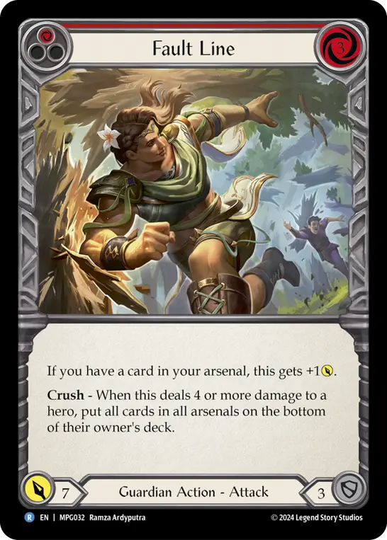 Fault Line RED MPG032 - Mastery Pack Guardian - Flesh and blood card