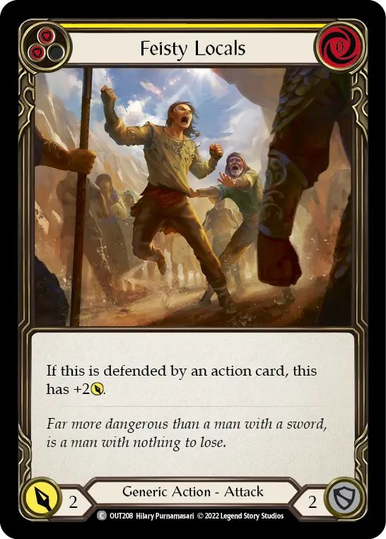 Feisty Locals YELLOW OUT208 - Outsiders - Flesh and blood card