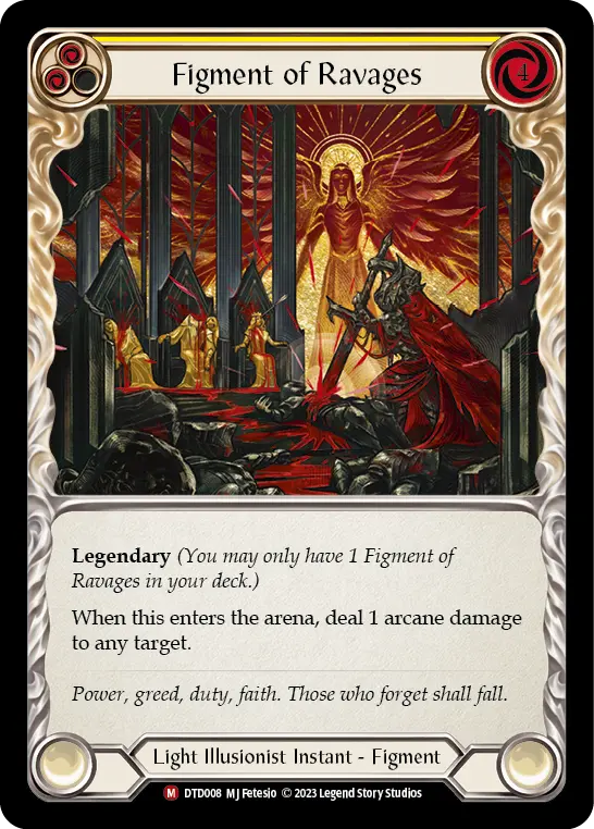Figment of Ravages YELLOW DTD008 - Dusk till Dawn - Flesh and blood card