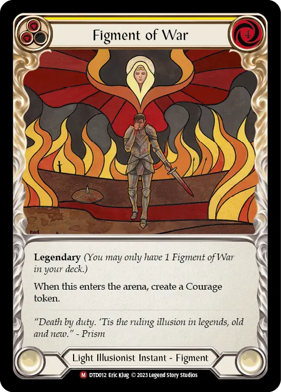 Figment of War YELLOW DTD012 - Dusk till Dawn - Flesh and blood card