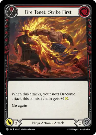 Fire Tenet: Strike First SFA015 - Silver Age Chapter 2 - Fai - Flesh and blood card