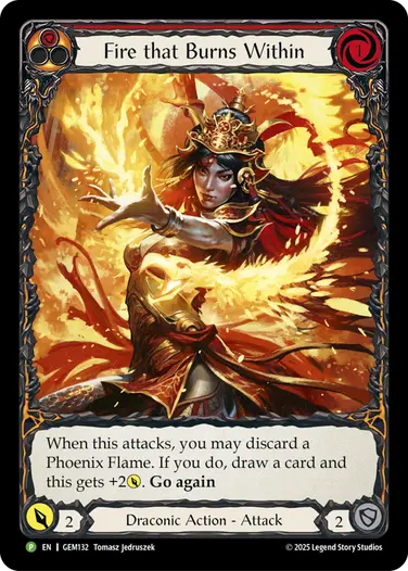Fire that Burns Within GEM132 - GEM - Pack 4 - Flesh and blood card