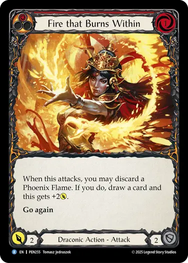 Fire that Burns Within PEN255 - Compendium of Rathe - Flesh and blood card