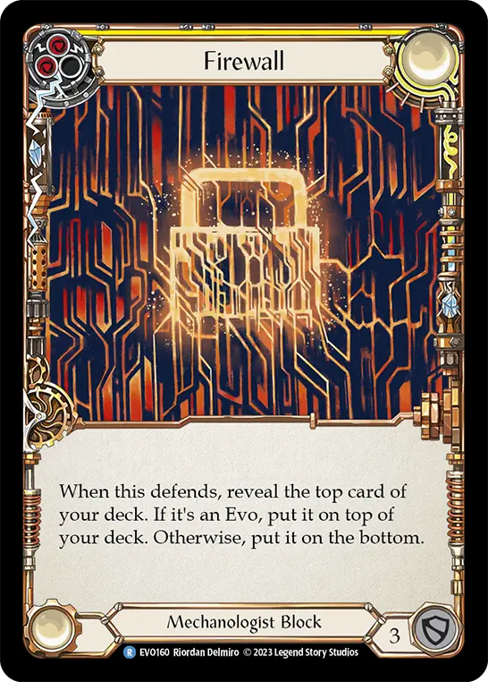 Firewall YELLOW EVO160 - Bright Lights - Flesh and blood card