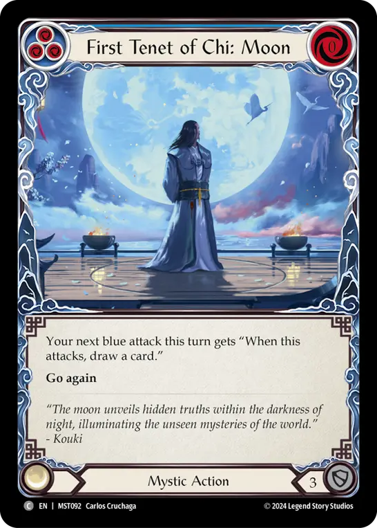 First Tenet of Chi: Moon BLUE MST092 - Part the Mistveil - Flesh and blood card