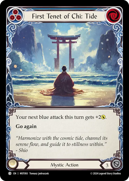 First Tenet of Chi: Tide BLUE MST093 - Part the Mistveil - Flesh and blood card