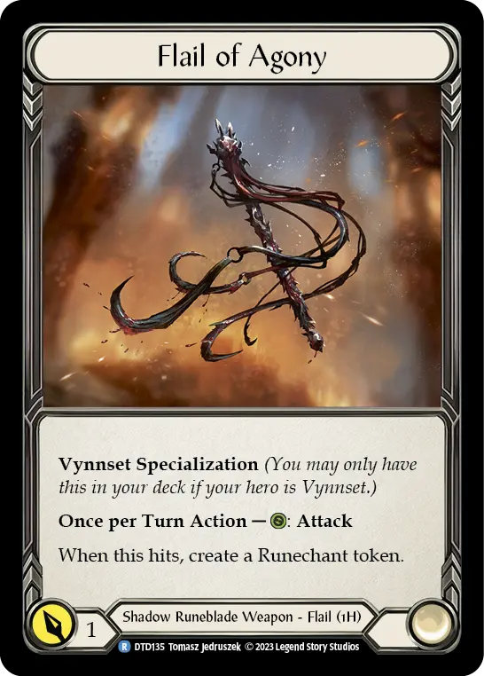 Flail of Agony DTD135 - Dusk till Dawn - Flesh and blood card