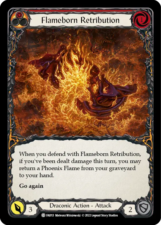 Flameborn Retribution RED FAI013 - Fai - Blitz Deck - Flesh and blood card