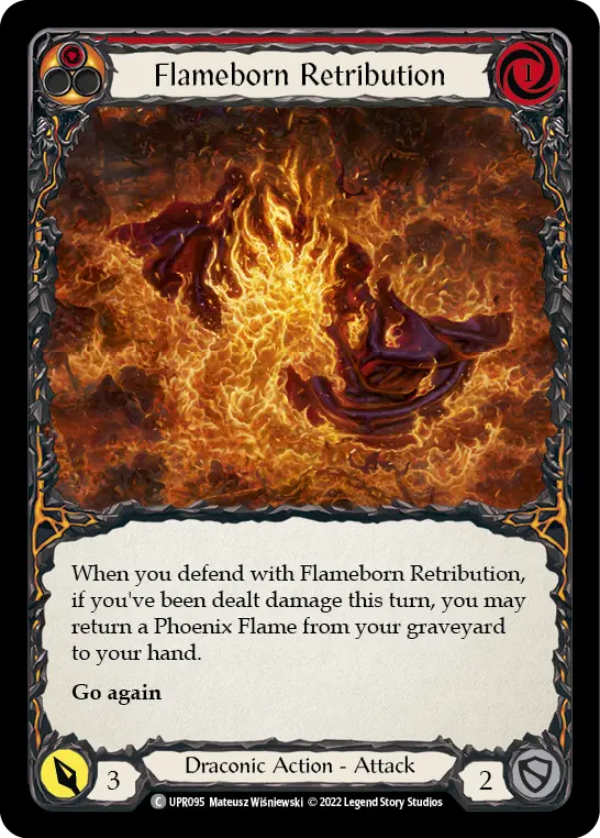 Flameborn Retribution RED UPR095 - Uprising - Flesh and blood card