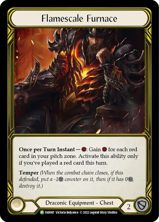Flamescale Furnace FAB087-GF - Premier Organized Play - Uprising - Flesh and blood card