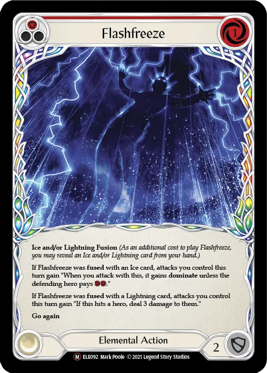 Flashfreeze RED U-ELE092-RF - Tales of Aria - Unlimited - Flesh and blood card