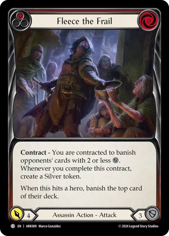 Fleece the Frail RED ARK009 - The Hunted Blitz Deck - Arakni - Flesh and blood card