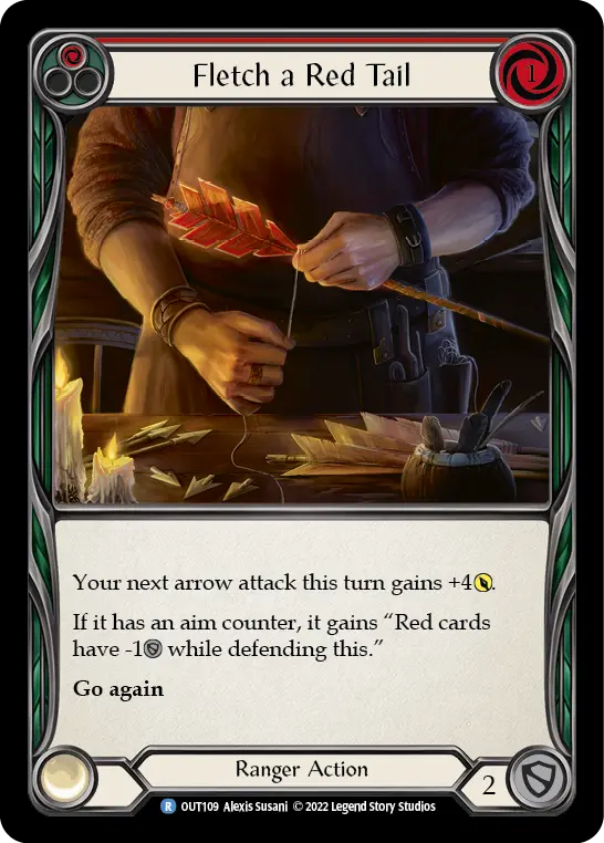 Fletch a Red Tail RED OUT109 - Outsiders - Flesh and blood card