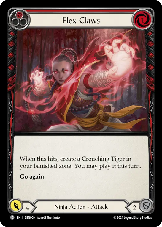 Flex Claws RED ZEN009 - Zen - Blitz Deck - Flesh and blood card