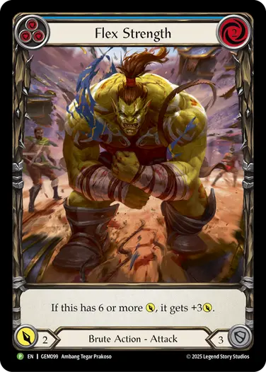 Flex Strength GEM099 - GEM - Pack 3 - Flesh and blood card